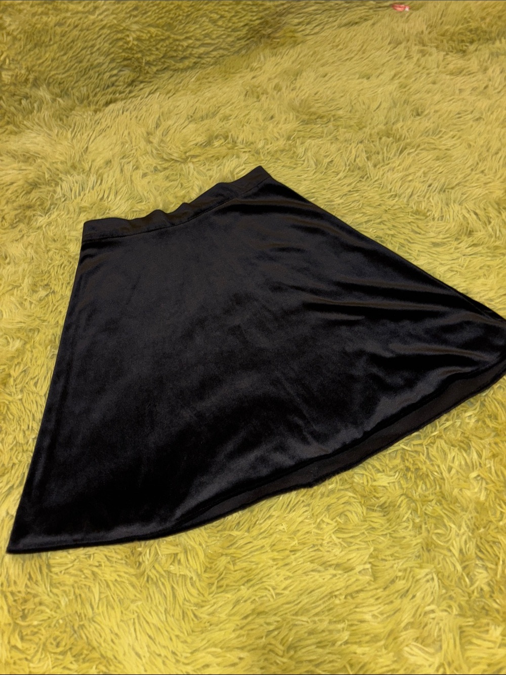 Vintage Velour Skater A-Line Mini Skirt Small